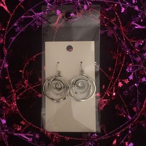 Silver swirl earrings
